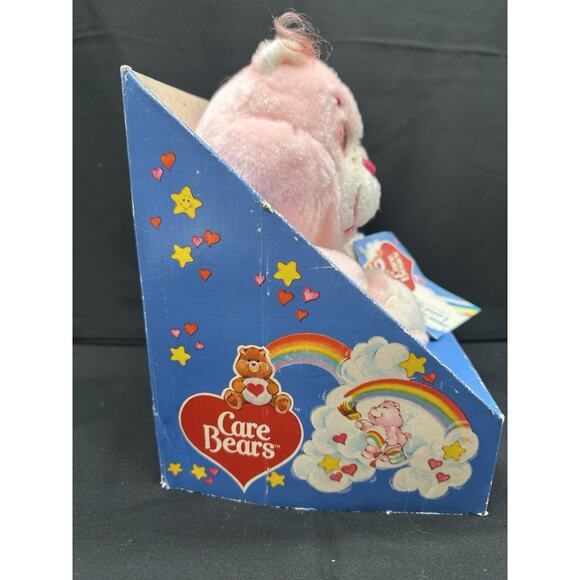 Vintage Kenner Care Bears Cheer Bear 13" Plush Pink Rainbow 1984 In Original Box - Picture 5 of 9